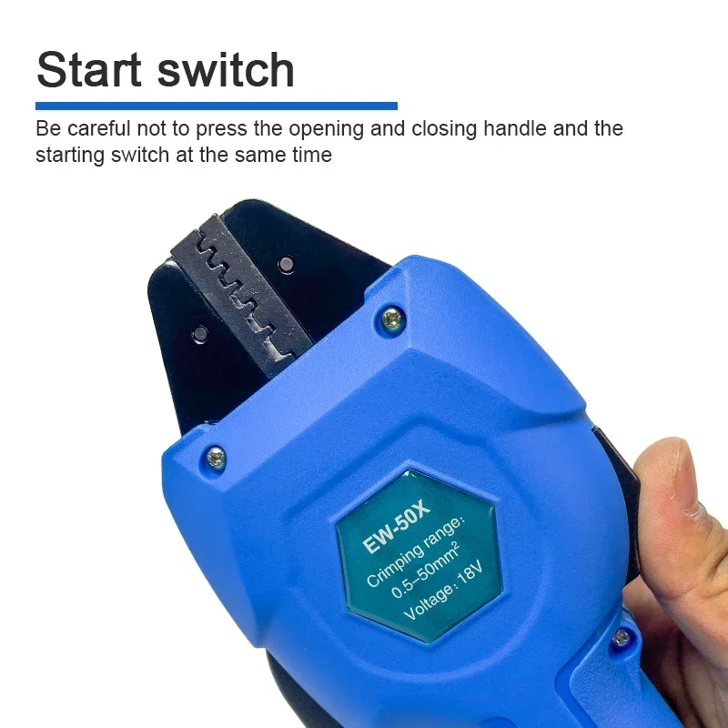 EW-50X Charging Crimping Tool Electric Cold Crimping Tool Small Electric Terminal Clamp For Connecting Wire Terminals