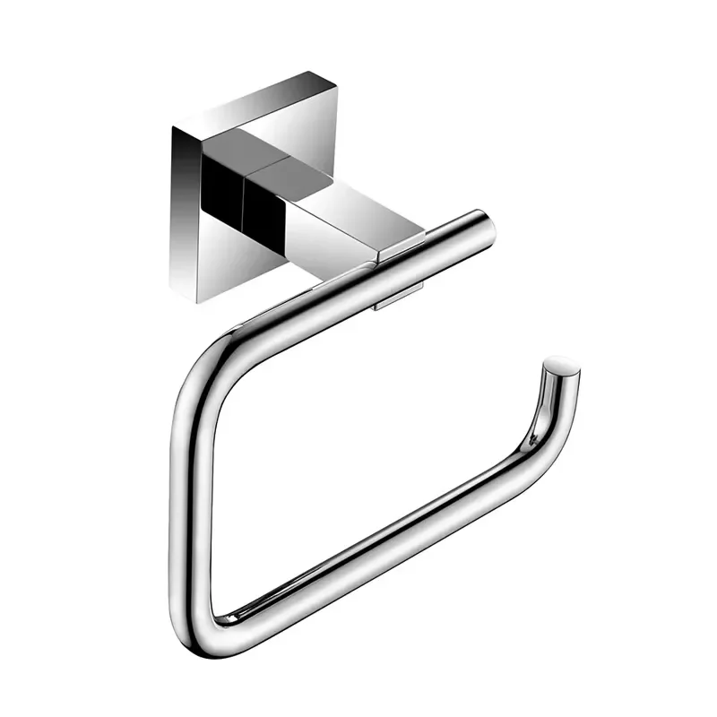 Modern Chrome Wall Mounted Tissue Holder Minimalist Brass Toilet Paper Roll Rack for Hotel Bathroom Decor Contemporary Design
