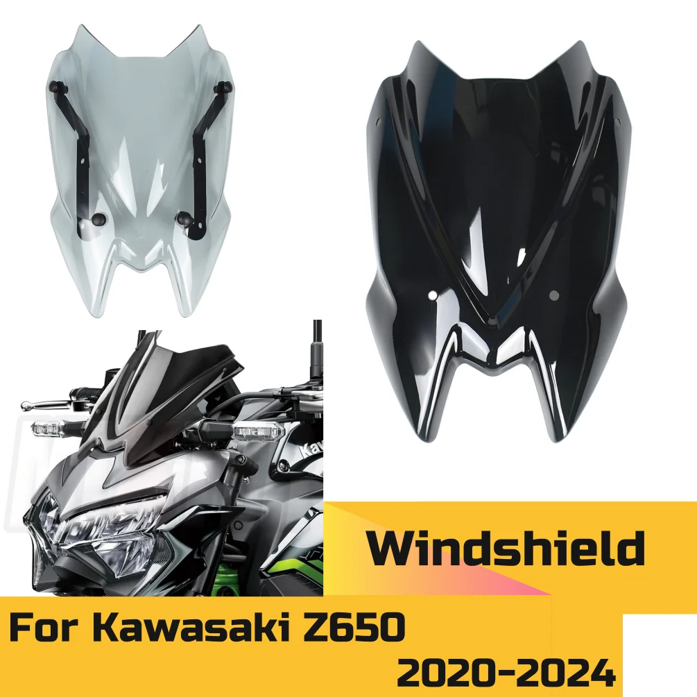 

Лобовое стекло Z650, дефлектор ветра, воздушный экран для Kawasaki Z 650 2020 2021 2022 2023 2024, аксессуары для мотоциклов