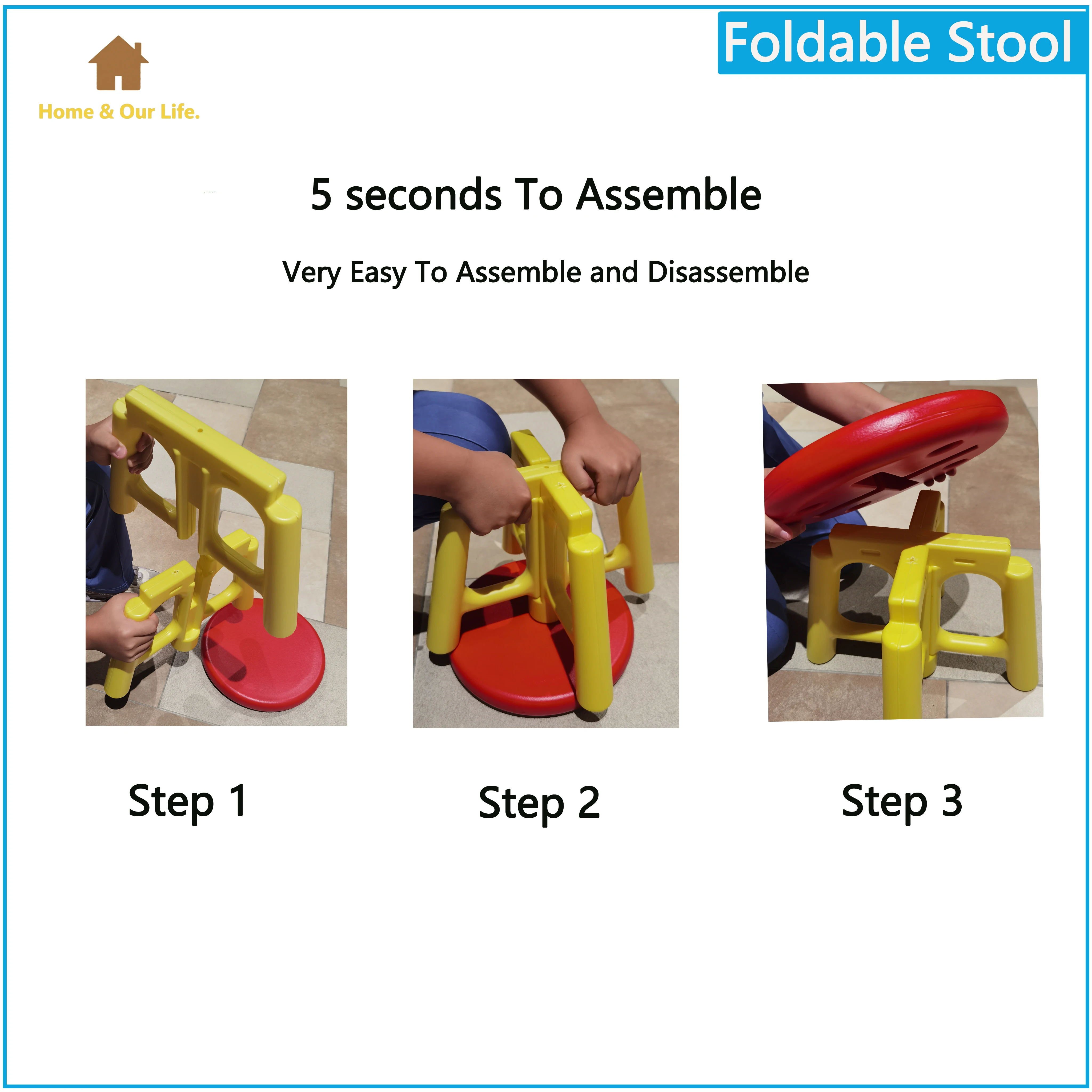 Portable & Foldable Camping Stool - Lightweight Design for Easy Transport & Storage Perfect for Outdoor Activities, Beach Trip