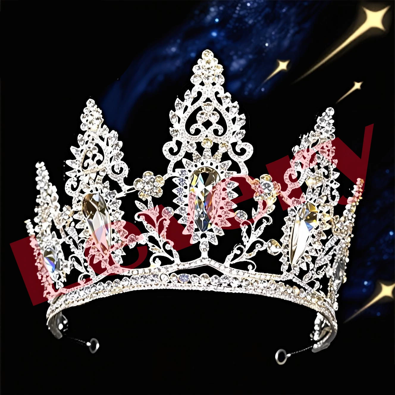 

Levery 2025 Wedding Bridal Tiara Hair Accessories Crystal Bride Tiaras Pageant Big Crown