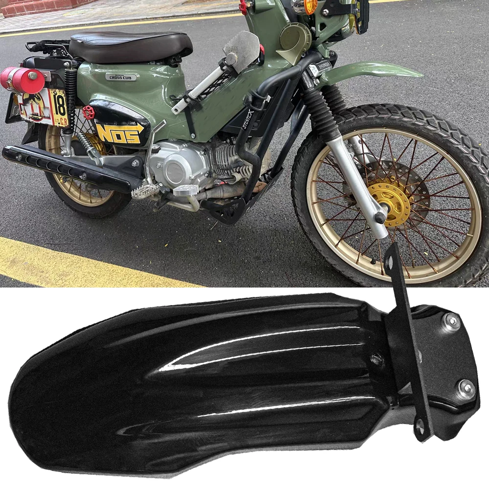 

2024 CC110 Front Fender Mudguard Motorcycle Accessories for Honda Cross Cub 110 2023 Hugger Wheel Cover Splash Guard Fairing New