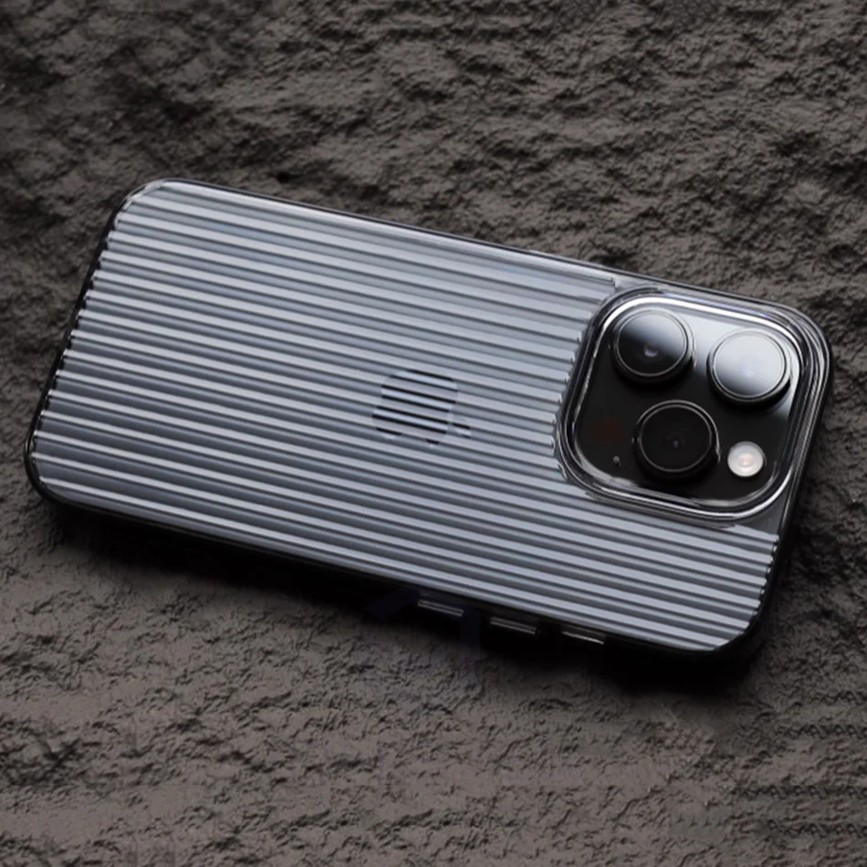 Luxus Wellpappe Muster matt klar Fall für iPhone 15 plus 14 13 12 16 Pro Max schlanke kreative Welle transparente harte Rückseite