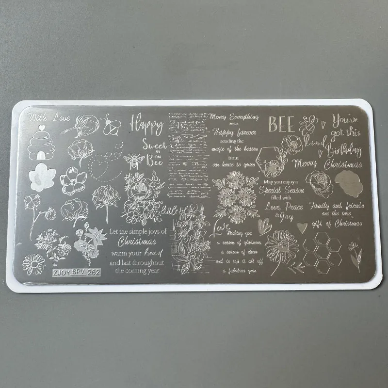 XMQ STAMPING NAIL PLATES BUTTERFLY LETTERS IMATGE PLATES TEMPLATE
