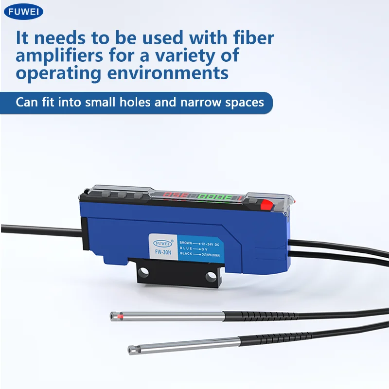FUWEI FWT-3CMD Waterproof Side-View Fiber Optic Probe Toothless Counterpoise Light Sensor for Industrial Use