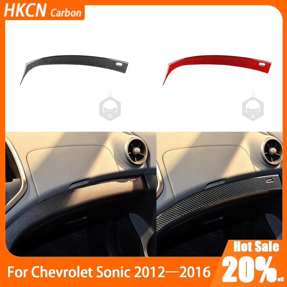 

Carbon Fiber Copilot Dashboard Panel Decals Car Accessories Interior Cover Trim Modified Sticker For Chevrolet Sonic 2012—2016