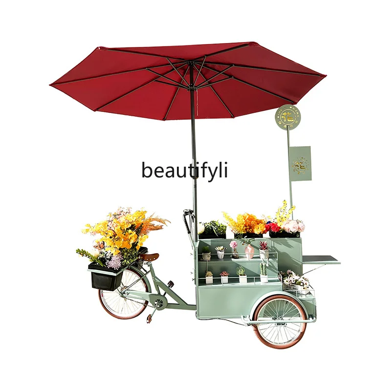 BBQ fried snack cart display rack, cart outdoor dining cart mobile shop car night market stall car