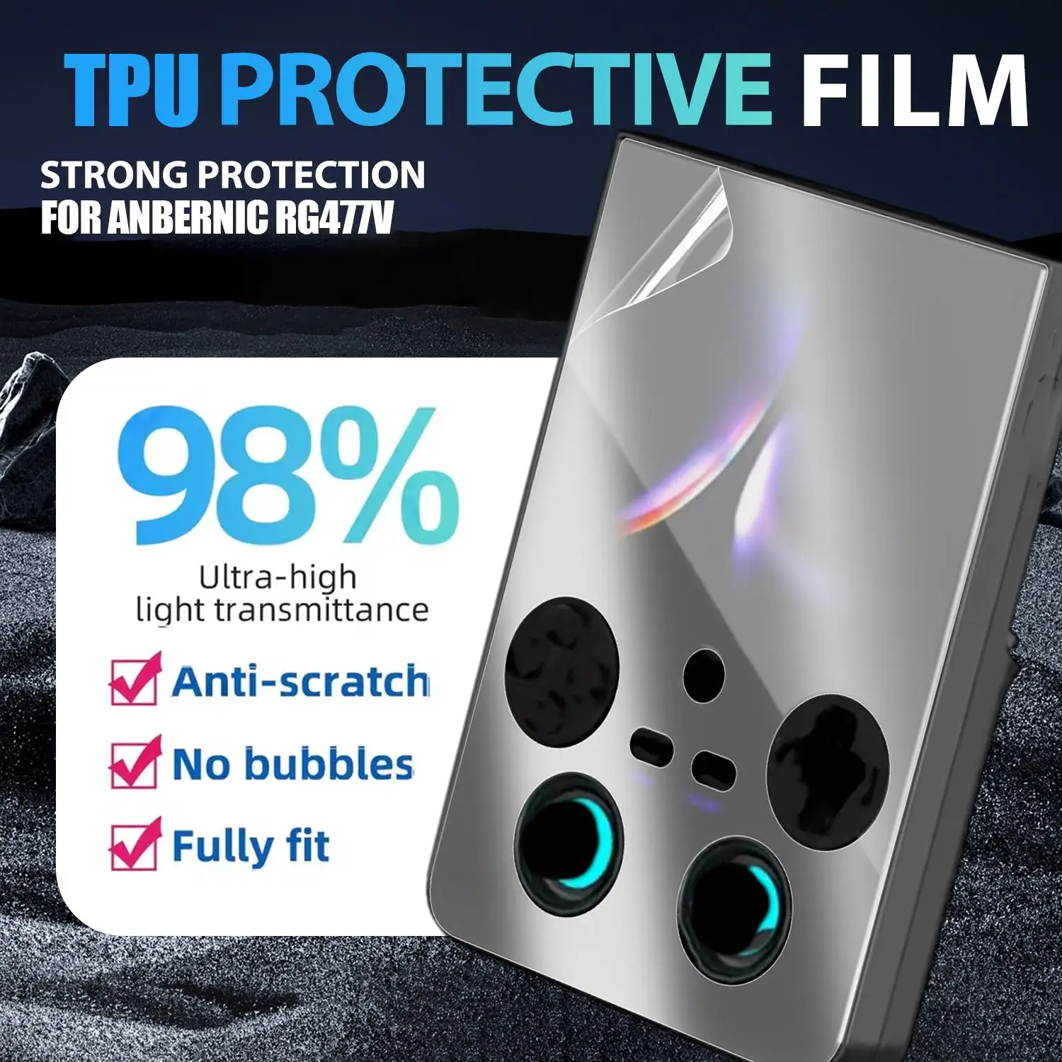 For Anbernic RG477V RG 477V Soft TPU Hydrogel Films For Anbernic RG477V Retro Game Console HD Clear Flexible Screen Protectors