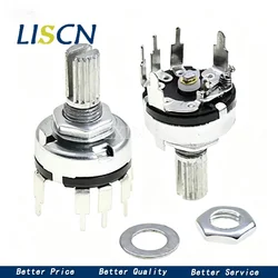 5PCS RV17 with switch potentiometer B10K20K50K handle length 15mm diameter 17MM 5pin  10K 20K 50K