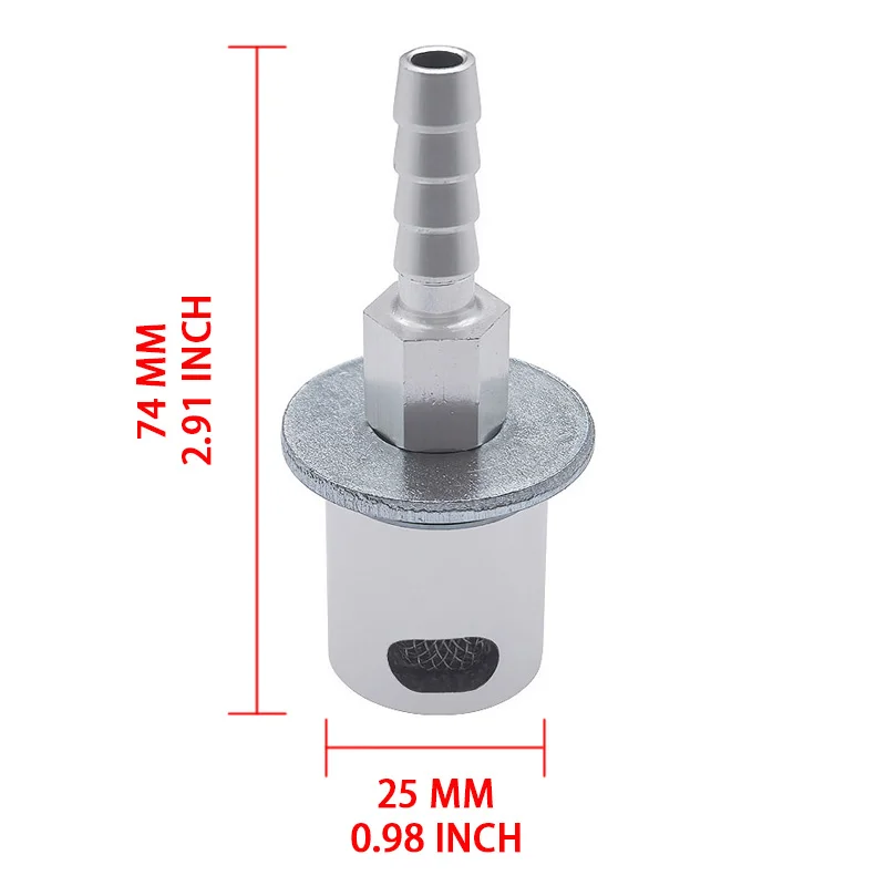 

Car Fuel Tank Vent Valve Replacement Detachable Aluminum 5/16 Exhaust Valve 5/16 Barbed Remote Installation For Fuel Tanks
