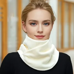 Winter Thick Warm Neck Protection Wool Double Button Scarf Cycling Cold and Wind Resistant Multi functional Scarf