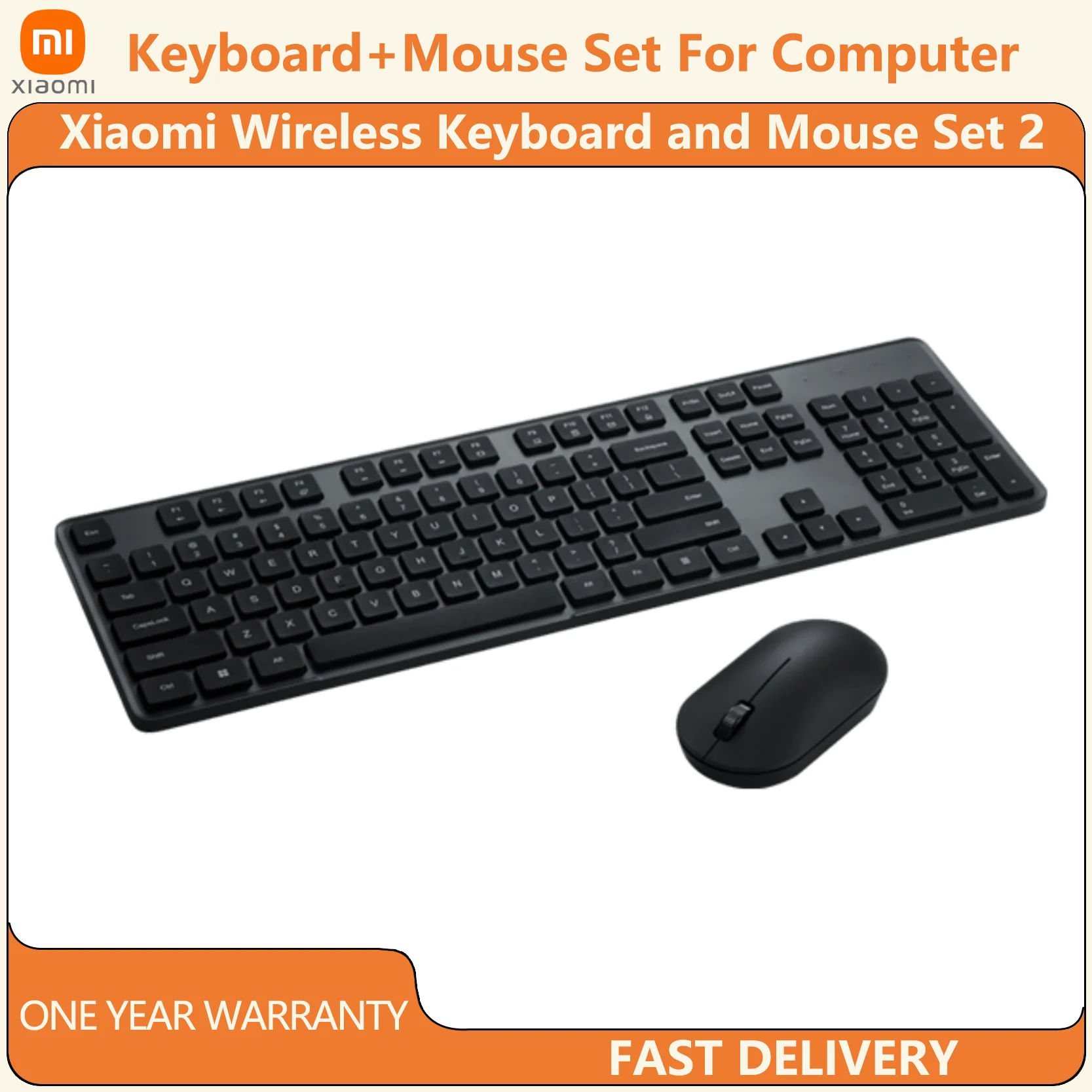 Original Xiaomi Wireless Keyboard and Mouse Set 2 USB-A Interface 104 Keys 2.4GHz Wireless Connection Fn Shortcut Keys Office