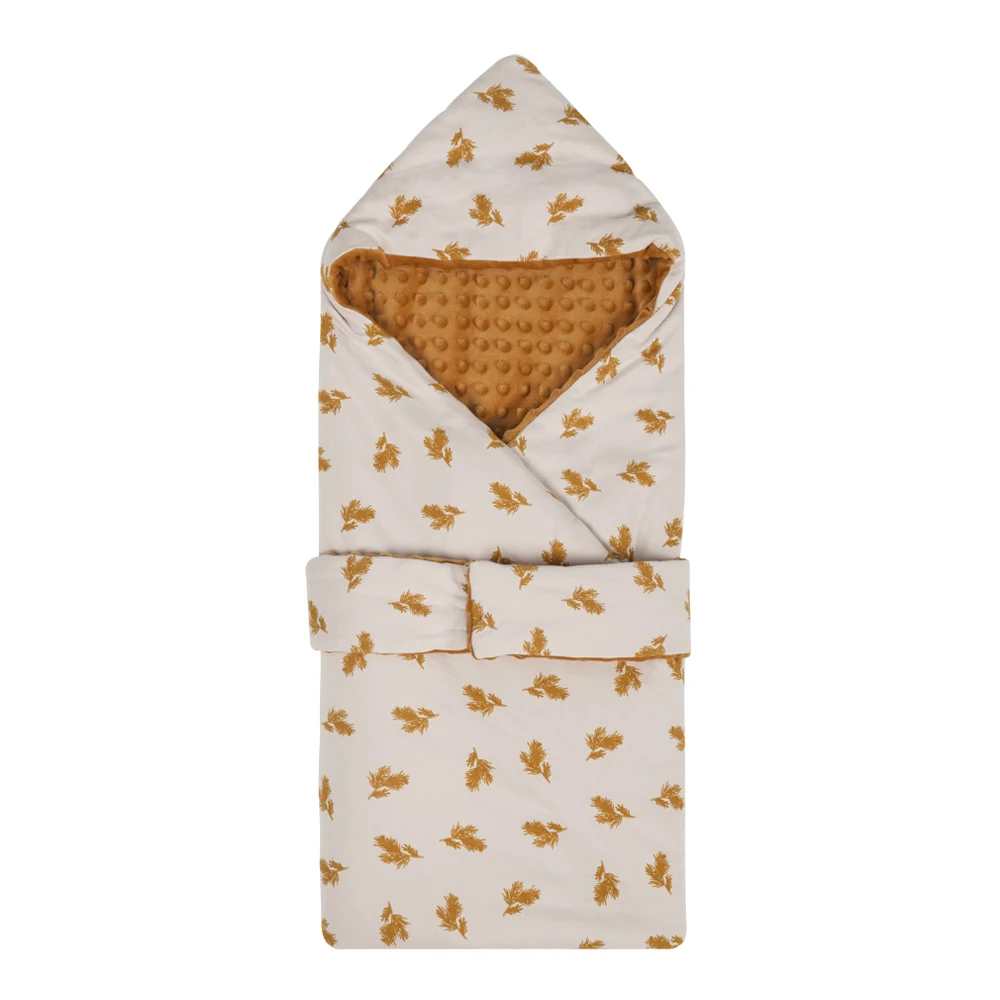 Bebê swaddle envelope para descarga inverno mais grosso saco de dormir recém-nascido envoltório com chapéu evitar frio swaddle cobertor do bebê cocoon