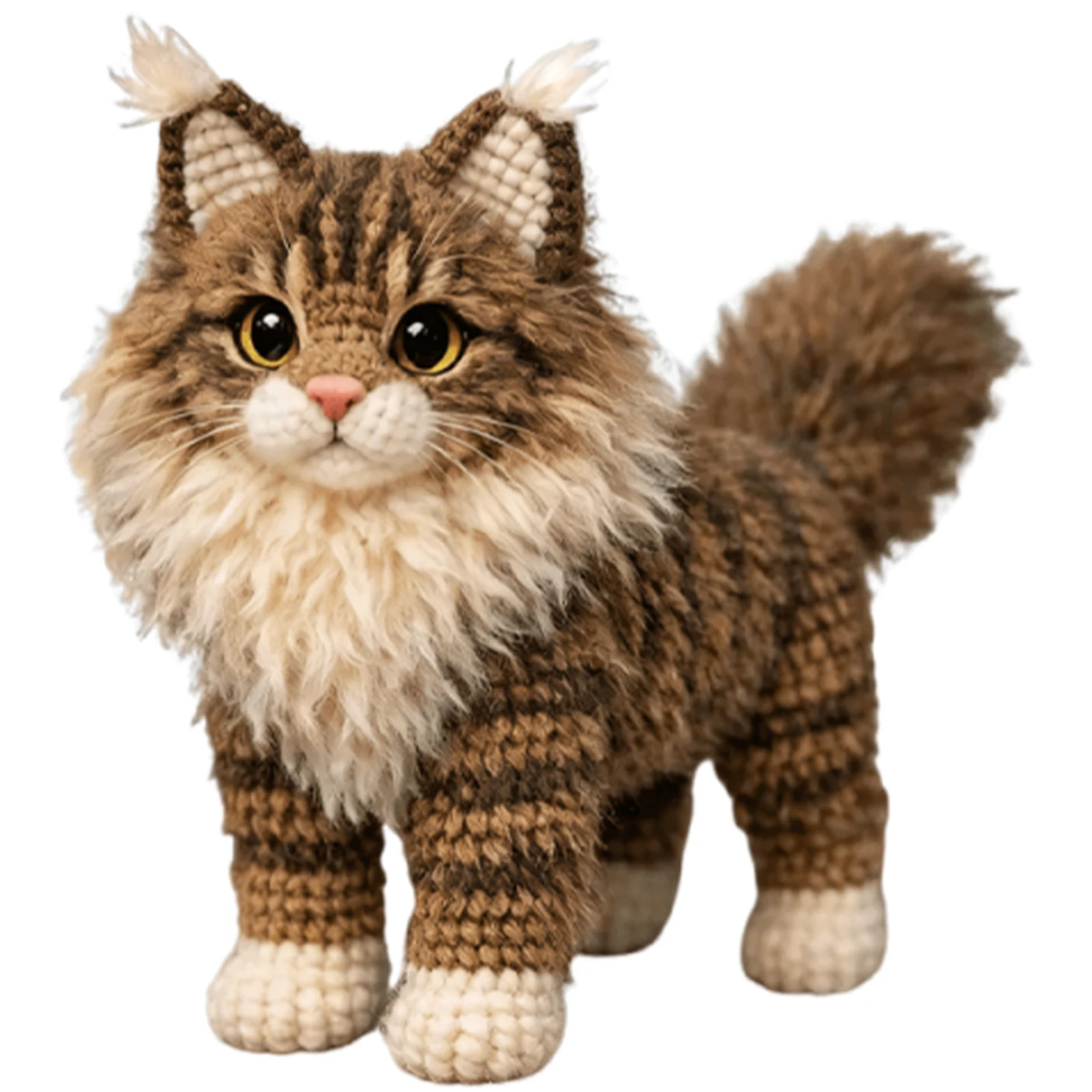 Tabby Cat DIY Easy Arts and Crafts Knitting Kit for Beginners Adults Gifts Crocheting Knitting Kit W/ Step-by-Step Tutorials