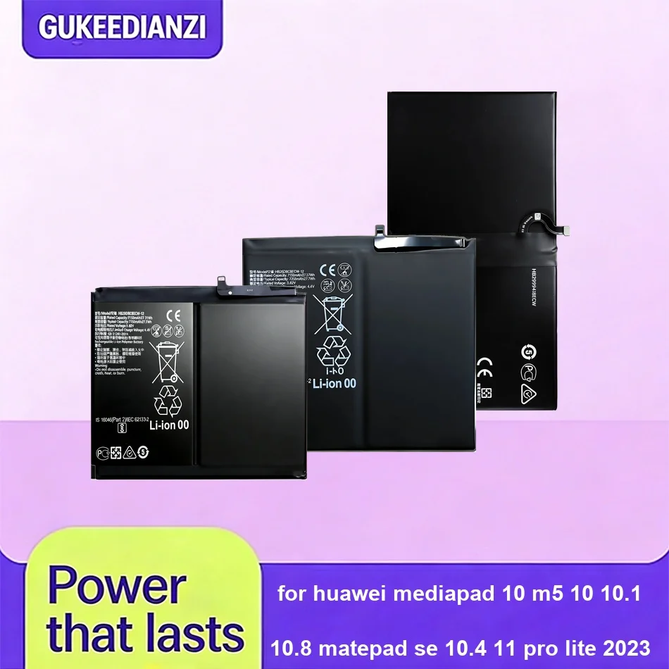 

HB26D8C8ECW-12 HB27G3B1EGW-12 HB2994i8ECW Battery For Huawei Mediapad 10 M5 10 10.1 10.8 For Matepad SE 10.4 11 Pro Lite 2023