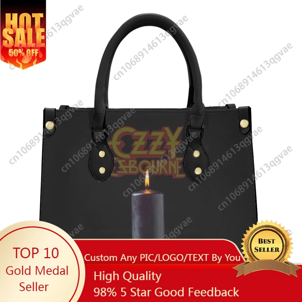 

Back To The Beginning Ozzy's Final Bow Tote Bag Purse Womens Mens Text Image PU Leather Handbag Business Shopping Gift Bags