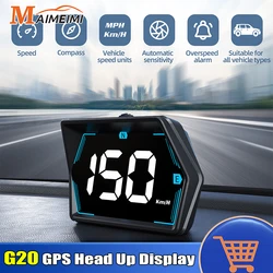G20 GPS Head Up Display Car Digital Alarm Overspeed Warning Universal Speedometer KMH MPH LED Backlight Compass Auto Accessories
