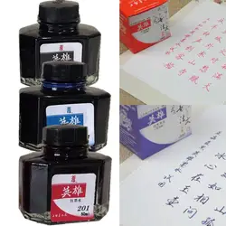 Botella de tinta para pluma estilográfica, recarga de tinta de escritura suave de alta calidad, papelería para estudiantes, suministros escolares de oficina, rojo, azul y negro, 50ml