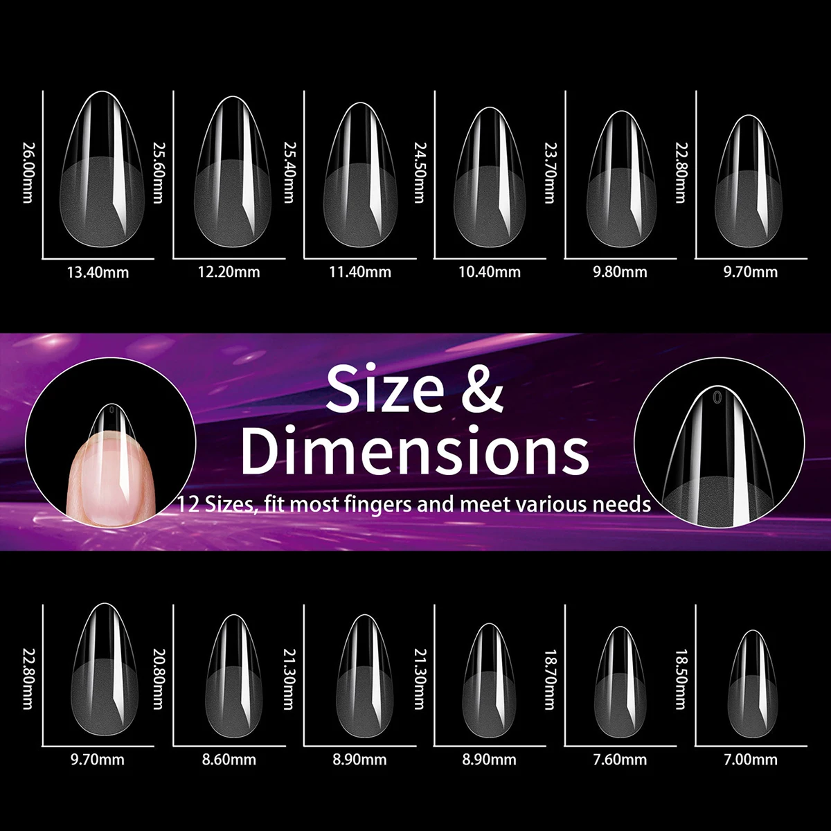 240pcs Soft GEL เล็บเคล็ดลับ Half Matte Full Coverage กดบนเล็บเคล็ดลับอัลมอนด์ฝรั่งเศสเล็บปลอมเจลขยายเล็บแคปซูล