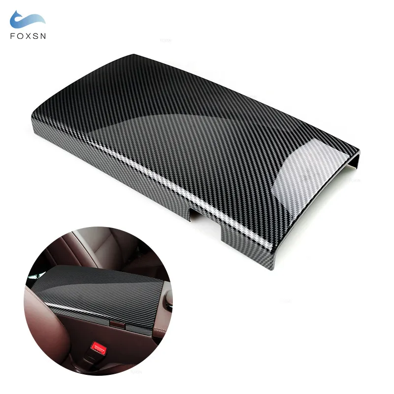 Car Styling Carbon Texture Center Console Armrest Box Protection Cover For Mercedes Benz S Class W221 2008 2009 2010 2011 2012