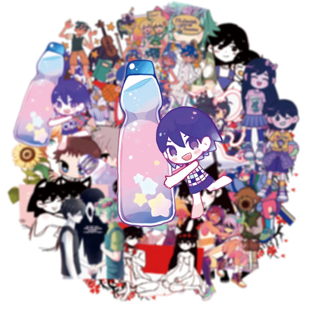 10/30/62pcs Game Omori Anime Cartoon Stickers Cute Sunny Basil Sticker Decorative Luggage Guitar Laptop Cool Graffiti Decals Toy