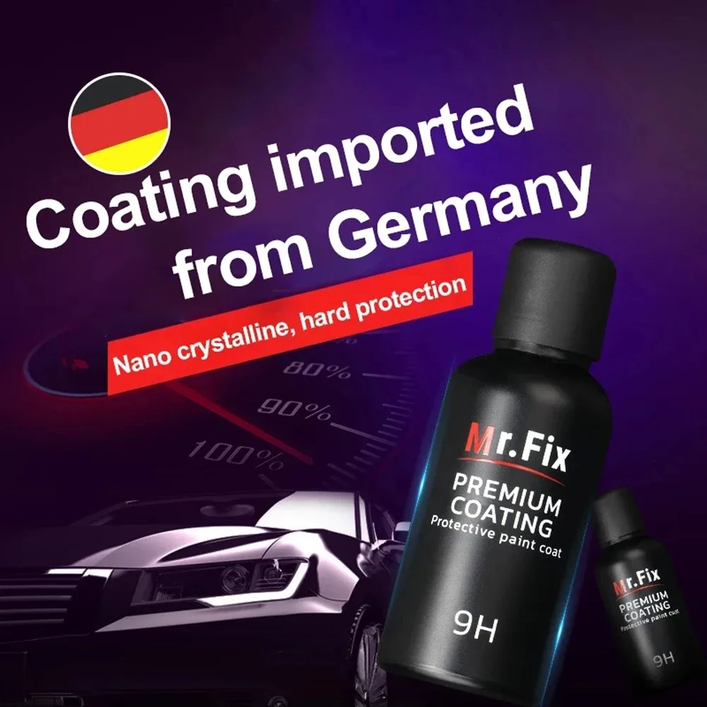 Car Ceramic Coat Set 30Ml Kit Upgraded 9H Polish Liquid Crystal Set High Density Car Super Hydrophobic Glass Coating Tools