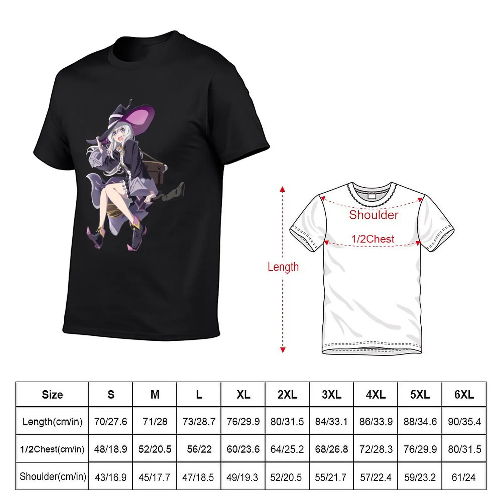 Elaina - Majo no Tabitabi T-Shirt anime clothes man t shirt animal prinfor boys mens graphic t-shirts pack