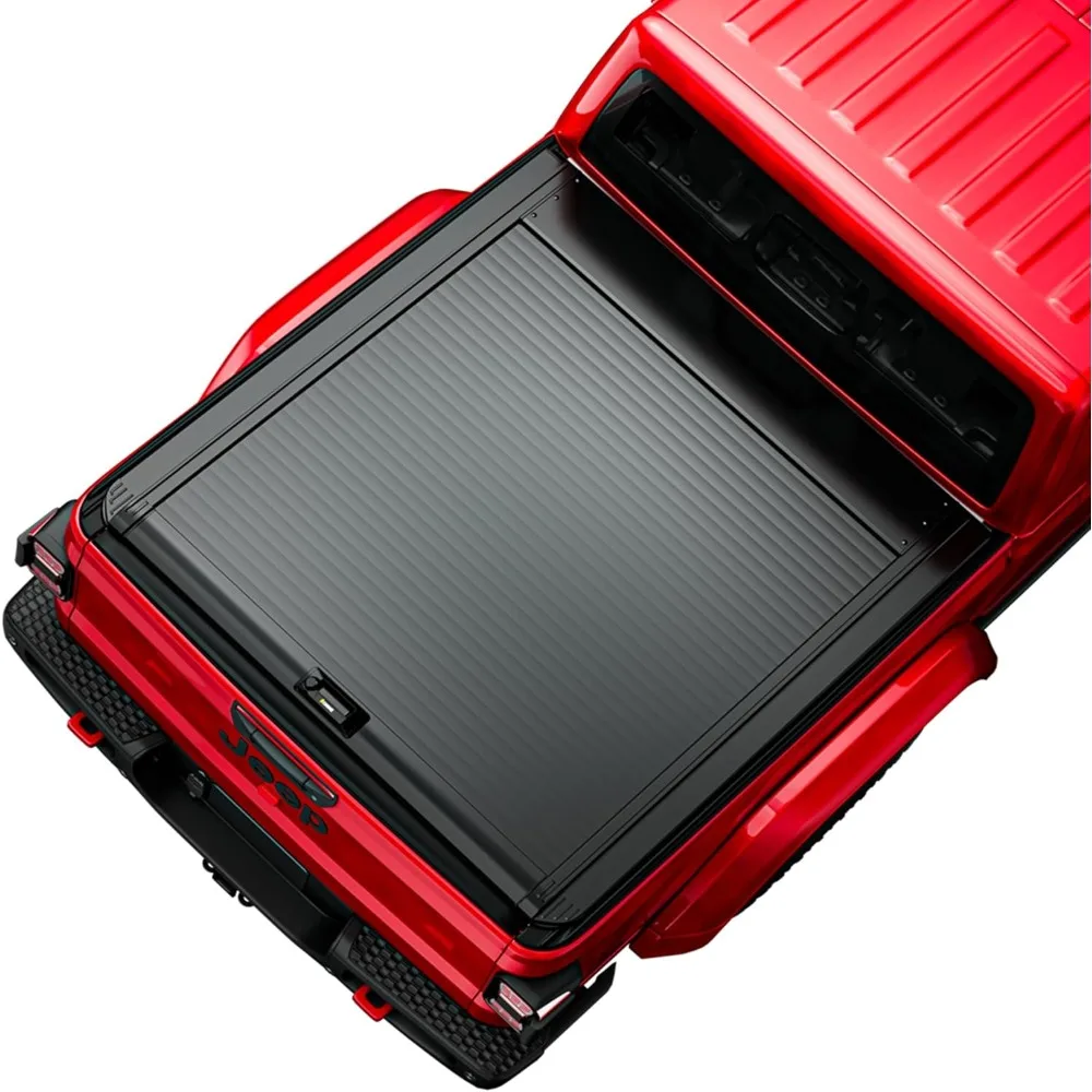 

Retractable Hard Tonneau Cover Custom fit 2020-2025 Jeep Gladiator JT 5ft Bed(60.3"), All Weather Truck Bed