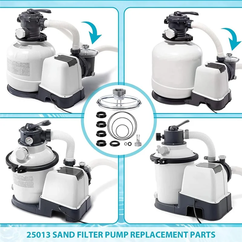 

A25F-Leaf Trap Cover Lid With O-Rings&Valve Sand Filter Pump Seal Gasket Parts Compatible 12 Inch Sand Filter Pump