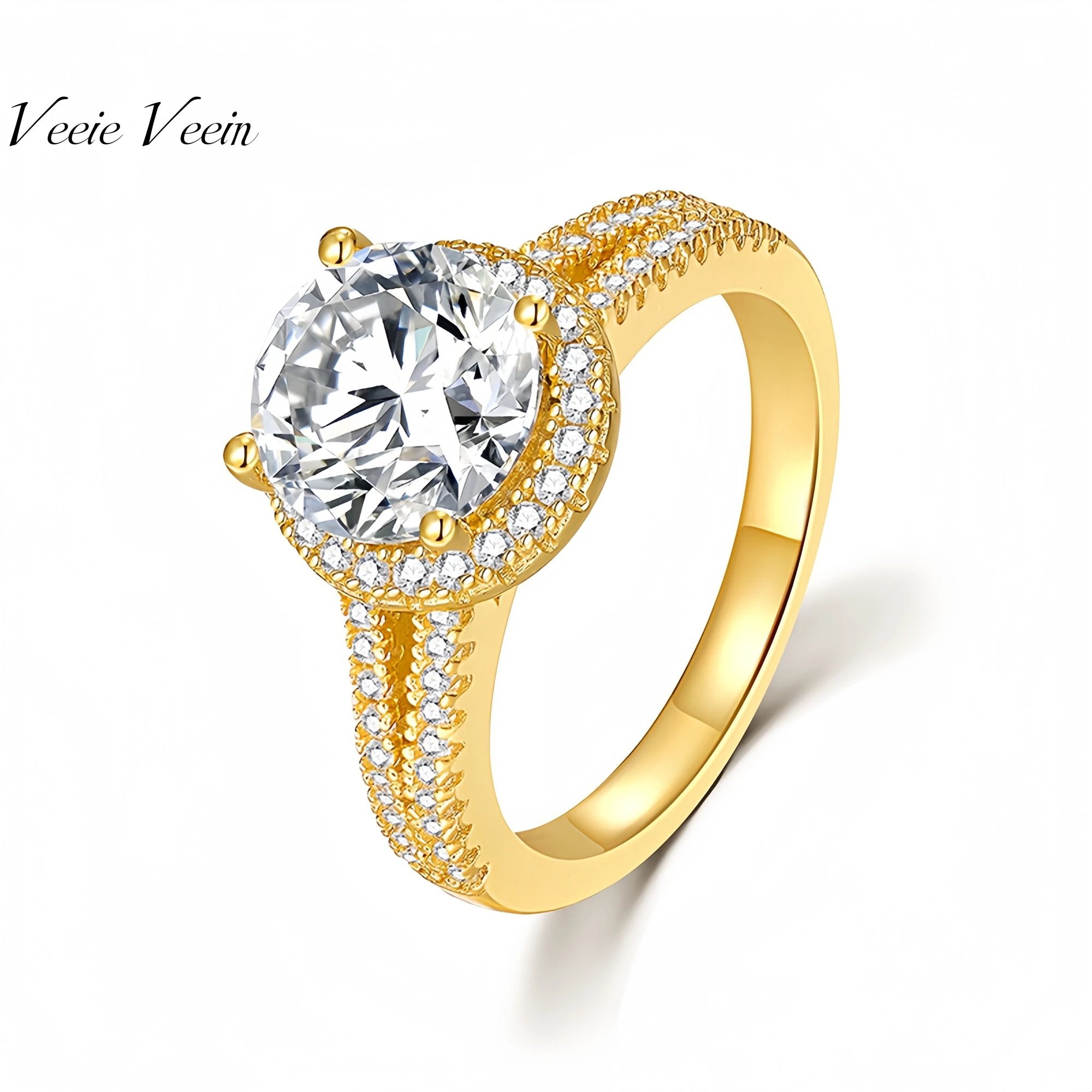 

Veeie Veein Элитный бренд Дизайнерская мода Кольцо из стерлингового серебра S925 Муассанит GRA 2 Cara Кольцо Трендовое кольцо Ювелирные изделия