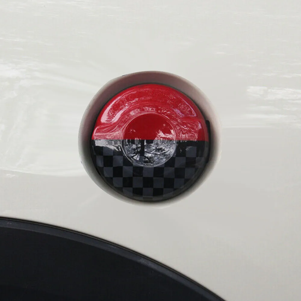 Super Sale ABS Fuel Tank Filler Protection Cover Gas Cap Cover Trim Decor for Mini Cooper F55 F56 F57 2.0T Accessories Red+Black