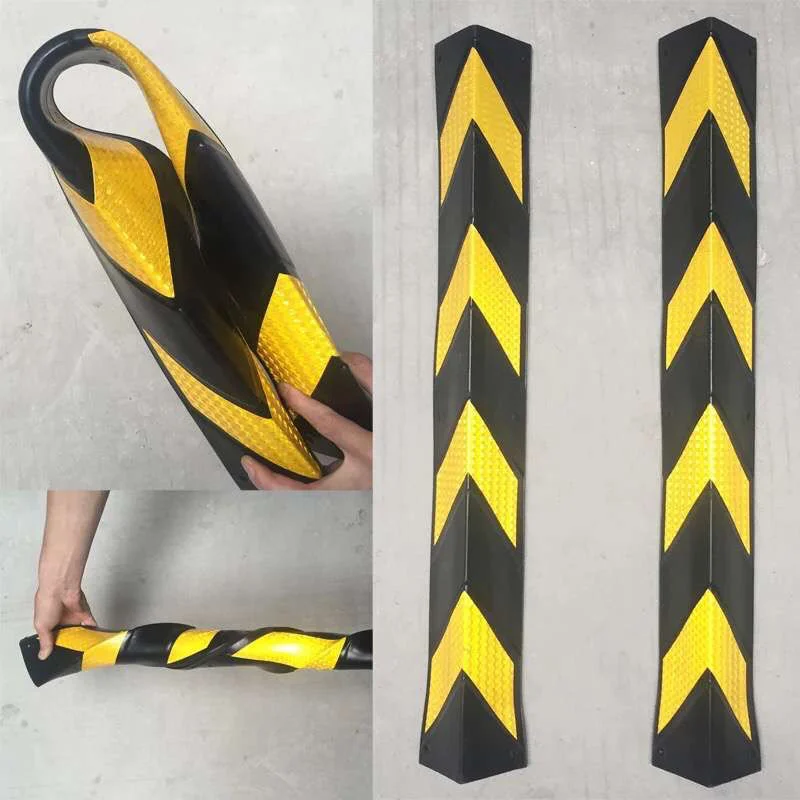 80CMx10CMx8MM Car Garage Wall Protector Stickers Reflective Warning Safety Parking Garage Pillar Wall Corner Protection Strips