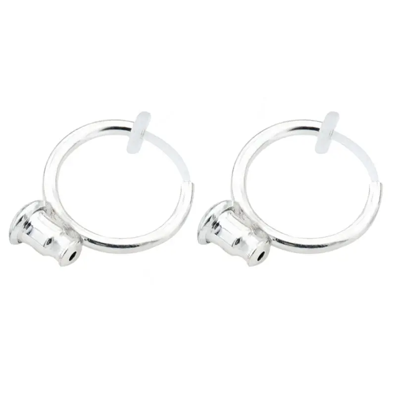 Earring Accessories Screw Ear Clip Non-pierced Ear Converter with Loop Base Blank Bezel Fit Earrings Diy Jewelry Dropship