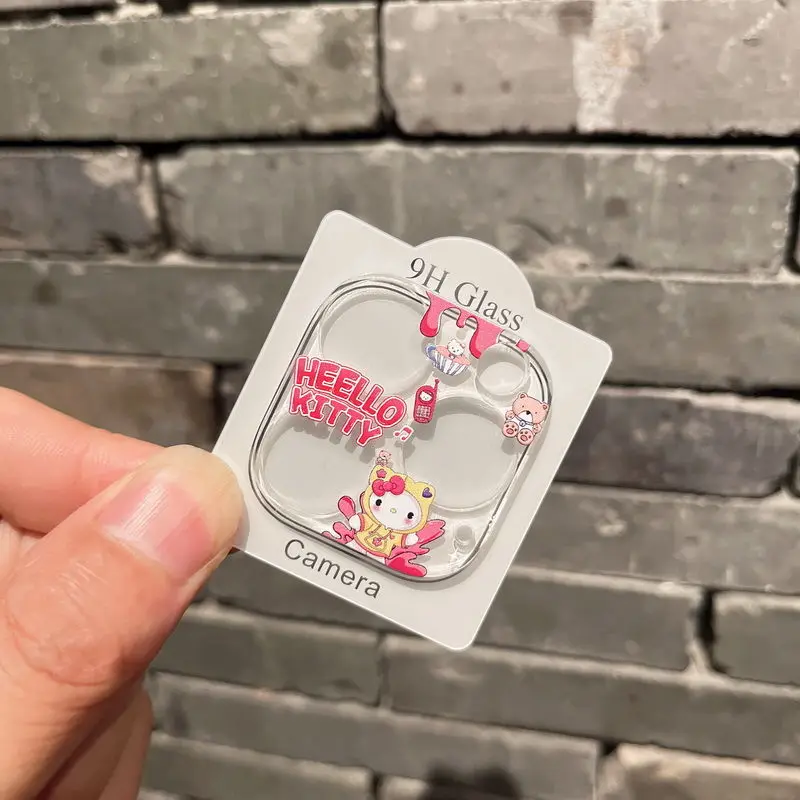 Hello Kitty Cartoon HD Back Camera Glass Protector For iPhone 13 11 12 14 15 Pro Max Lens Protective Glass on iPhone Camera Film