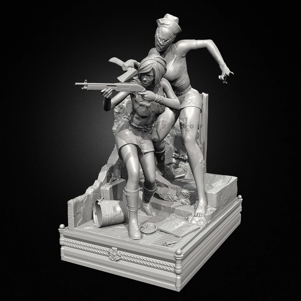 La altura del hombre 38mm 50mm 75mm soldado de resina dominio de Terror incoloro autoassembly TD-7509 /3D