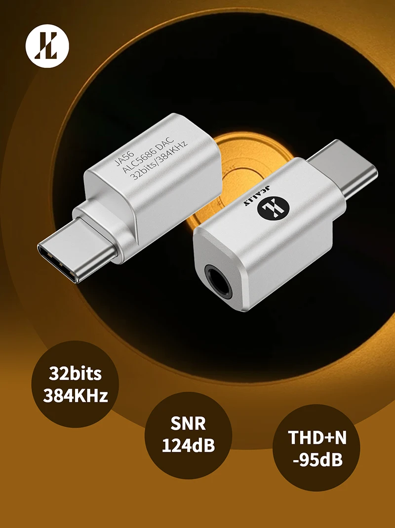 JCALLY JA56 Type-c To 3.5mm Earphone Digital Audio Code Adapter