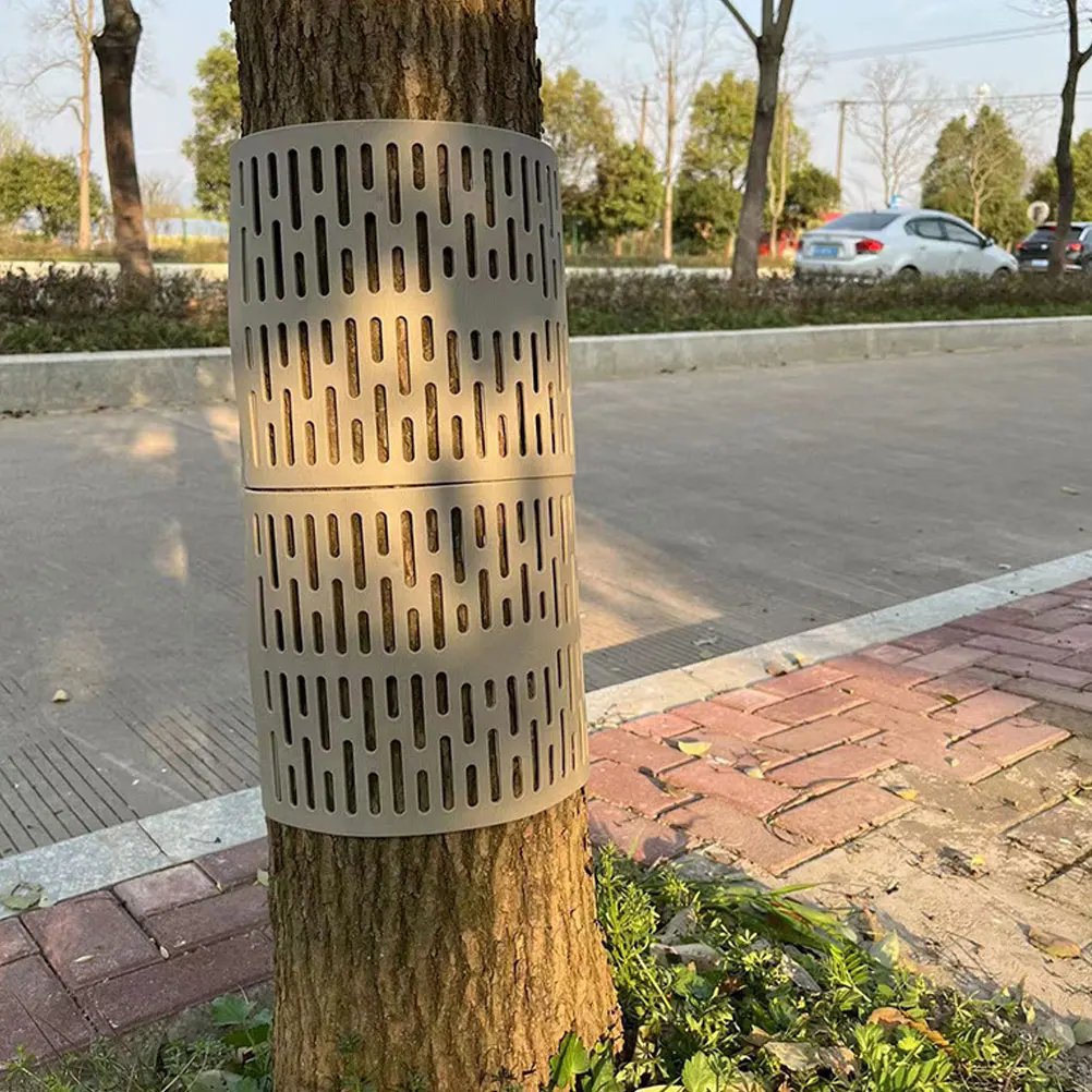 

3 Pcs Tree Trunk Protector Durable Plastic Plant Cover for Garden Nursery Growth Hollow Design Ventilation Holes Minimize