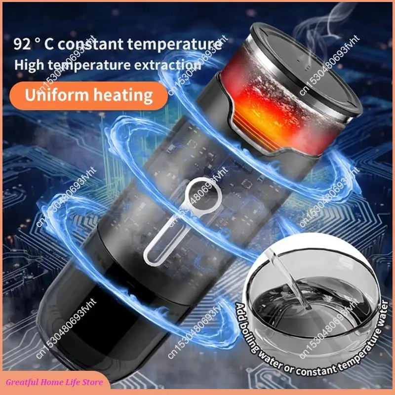 ماكينة صنع القهوة الكهربائية المدمجة AT59، كبسولة ومسحوق محمولة، تقنية التخمير السريع