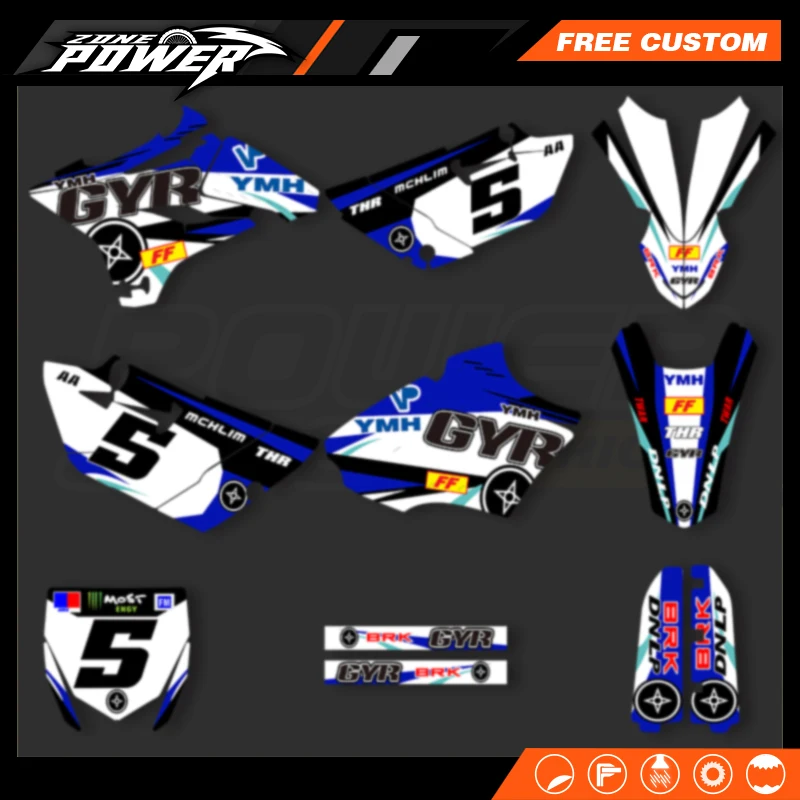 

Powerzone Motorcycle Graphics Decals Stickers Kits for YAMAHA YZ85 2015 2016 2017 2018 2019 2020 2021 Number Name Custom
