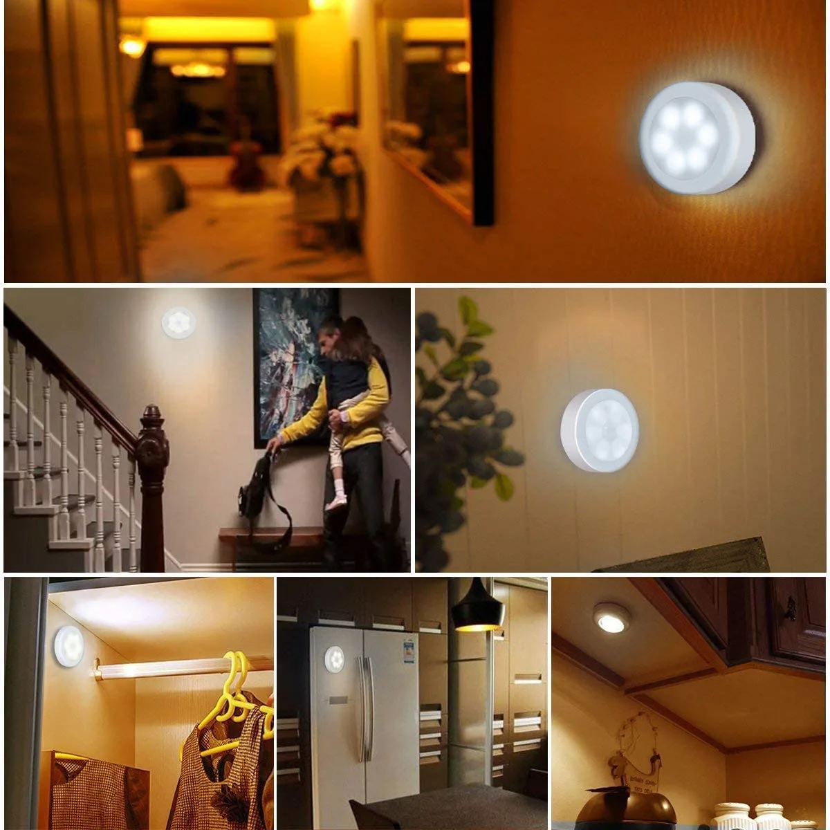 Imagem -06 - Amir-atualizado Motion Sensor Cordless Light Alimentado por Bateria Led Night Light Stair Lights Luzes de Parede para Corredor Quarto Cozinha