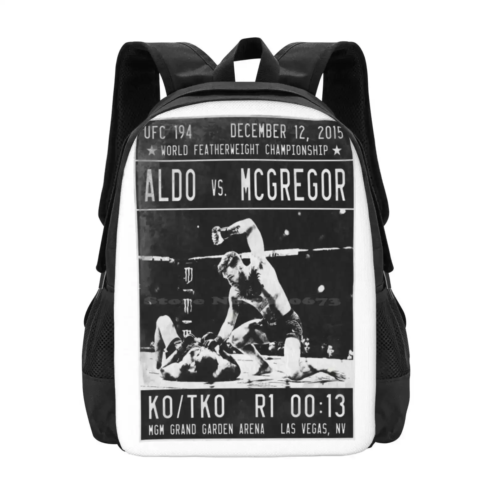 

The Record Hot Sale Schoolbag Backpack Fashion Bags 194 Jose Vs Mcgregor Ultimate Fighting Championship Martial Record Breaking