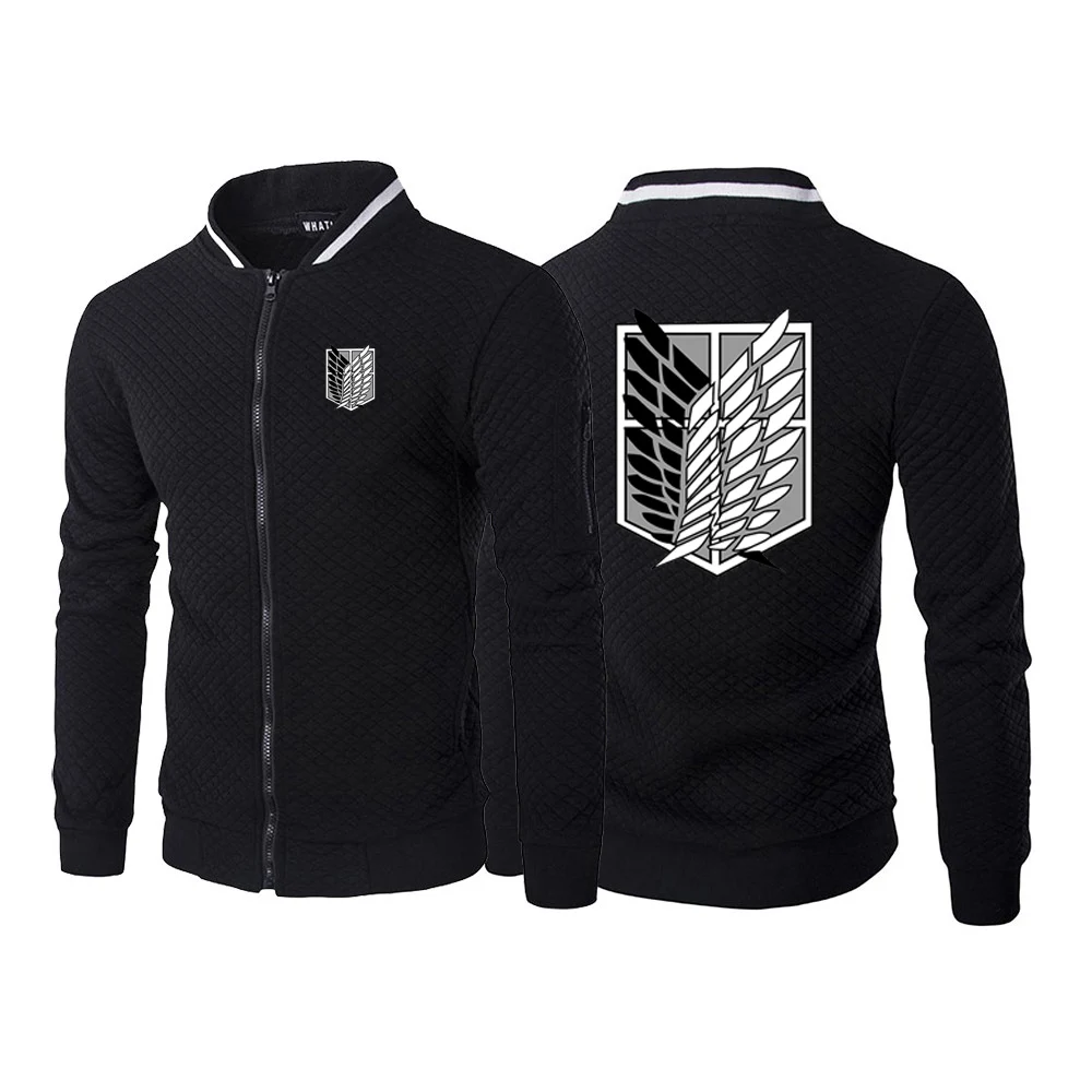 2025 Japanese Anime Loose Comfortable Jacket Spring And Autumn Man's Cardigan Zipper Hoodies Attack on Titan Logo Print Coat
