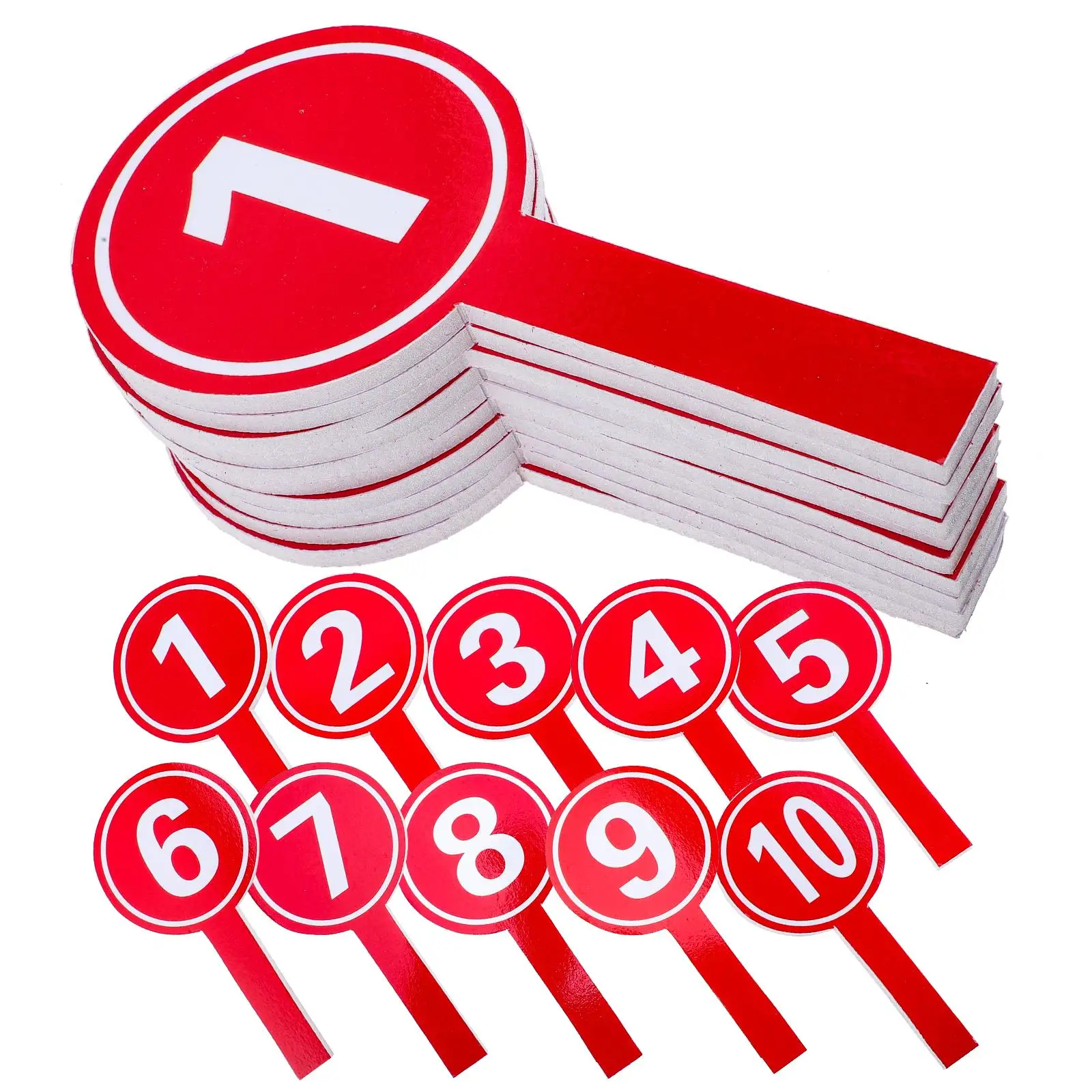 

10 Pcs Number Plate Paddle Handheld Scoreboard Foam Competition Judge Practical Voting Boards Safe Long Use