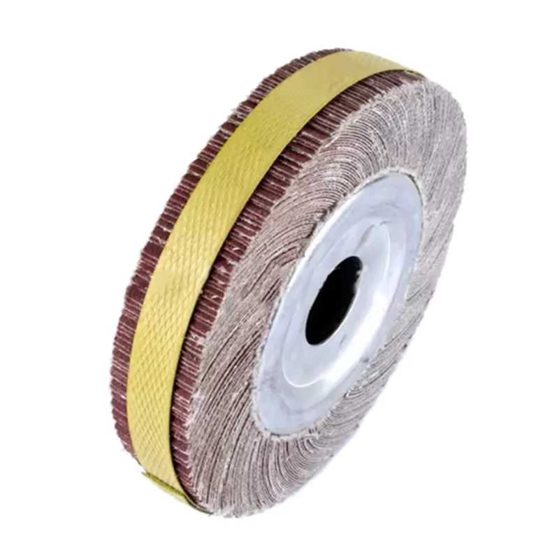 Rueda de aleta abrasiva A11I, 150x25mm, disco de lijado, rueda de fregona de tela para pulido de madera y Metal