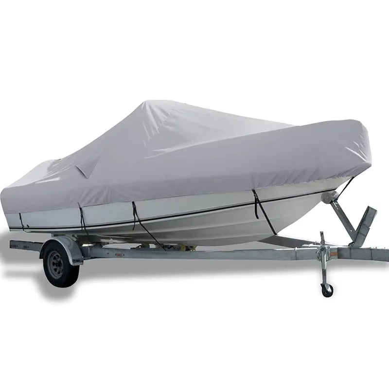 Professional Heavy-Duty V-Shaped 600D Oxford PVC Coating Blue Hull Cover 18'-20' Towable Boats Waterproof Cover