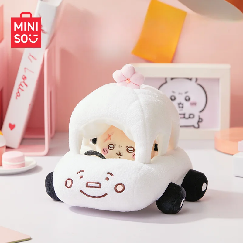 MINISO Chiikawa Series Car Doll Rakko Cute Cartoon Plush Toy Desktop Ornaments Children's Birthday Gift Anime Peripherals Figure