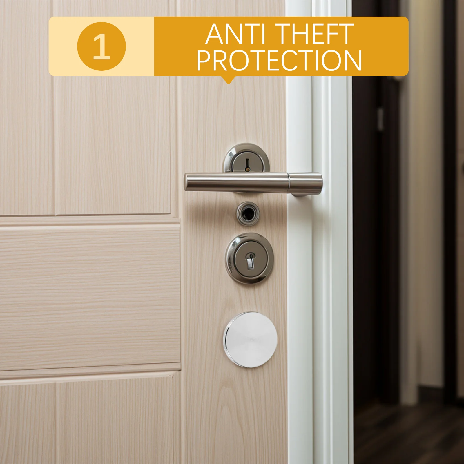 

Door Hole Cover Stainless Steel Durable Anti-Theft Lock Hole Filler Plate Deadbolt Cover Plate Door Knob Covers