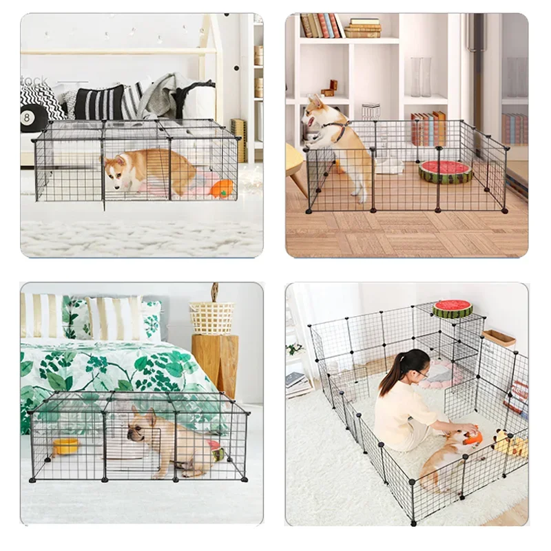 Grande maison d'intérieur et d'extérieur pour chats, maison pour animaux de compagnie bricolage, multi-portes et fenêtres, poignées pliantes amovibles, grande maison