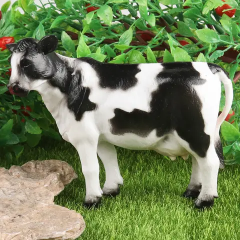 Oenux Farm Modell Simulering Gås Anka Gris Höna Ko Häst Får Actionfigurer Fjäderfä Djur Figur Miniatyr Söt Barnleksak 8 best sales leksaker med bondgårdsdjur - №2