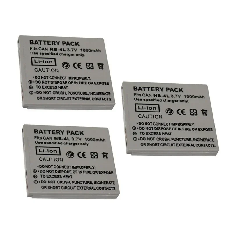 Banggood 3.7V 1000mAh NB-4L NB4L Camera Battery for Canon IXUS 30 40 50 55 60 65 80 100 PowerShot SD1000 1100 SD780 SD960 CNB-4L